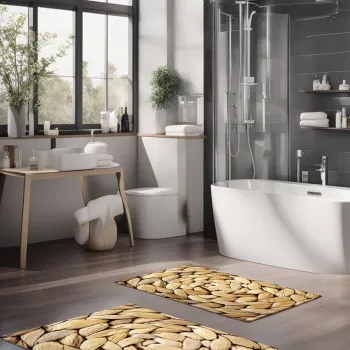 Set covorase de baie, Cartwright, CT-5263, Poliester, Multicolor imagine