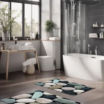 Set covorase de baie, Cartwright, CT-5264, Poliester, Multicolor imagine