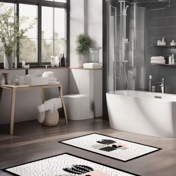 Set covorase de baie, Cartwright, CT-5265, Poliester, Multicolor imagine