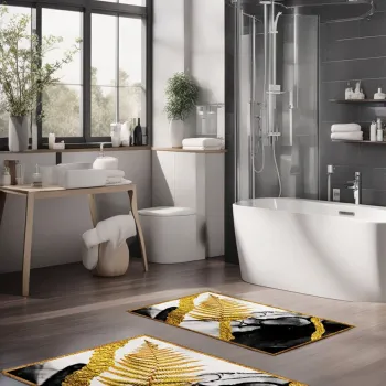 Set covorase de baie, Cartwright, CT-5267, Poliester, Multicolor imagine