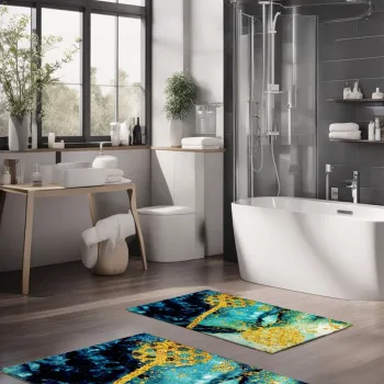 Set covorase de baie, Cartwright, CT-5268, Poliester, Multicolor imagine