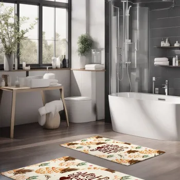 Set covorase de baie, Cartwright, CT-5270, Poliester, Multicolor imagine