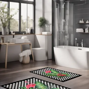 Set covorase de baie, Cartwright, CT-5272, Poliester, Multicolor imagine