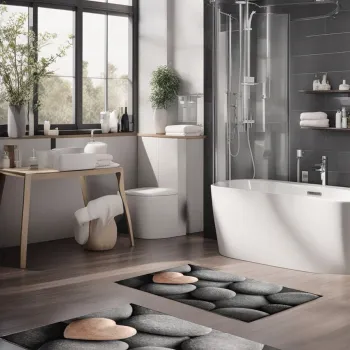 Set covorase de baie, Cartwright, CT-5277, Poliester, Multicolor imagine