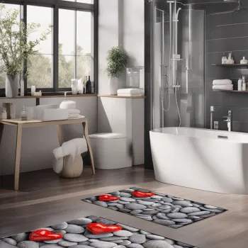 Set covorase de baie, Cartwright, CT-5278, Poliester, Multicolor imagine