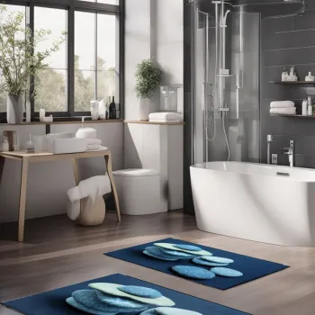 Set covorase de baie, Cartwright, CT-5279, Poliester, Multicolor imagine