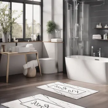 Set covorase de baie, Cartwright, CT-5284, Poliester, Multicolor imagine