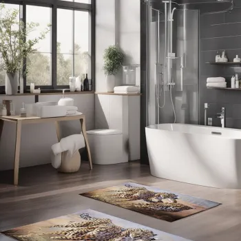 Set covorase de baie, Cartwright, CT-5287, Poliester, Multicolor imagine