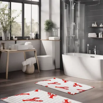 Set covorase de baie, Cartwright, CT-5289, Poliester, Multicolor imagine