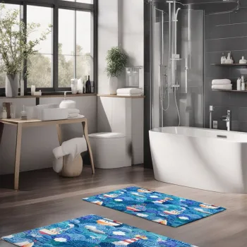 Set covorase de baie, Cartwright, CT-5291, Poliester, Multicolor imagine