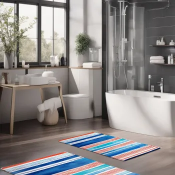 Set covorase de baie, Cartwright, CT-5293, Poliester, Multicolor imagine