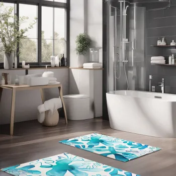 Set covorase de baie, Cartwright, CT-5294, Poliester, Multicolor imagine