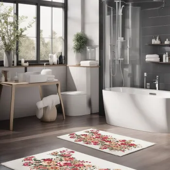 Set covorase de baie, Cartwright, CT-5299, Poliester, Multicolor imagine