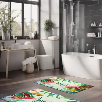 Set covorase de baie, Cartwright, CT-5306, Poliester, Multicolor imagine