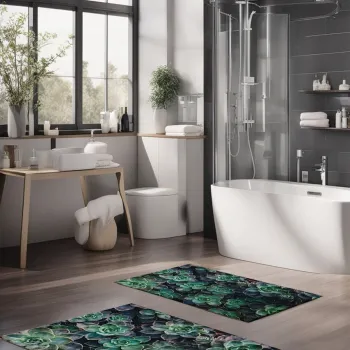 Set covorase de baie, Cartwright, CT-5308, Poliester, Multicolor imagine