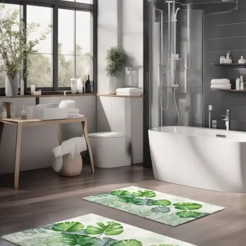 Set covorase de baie, Cartwright, CT-5310, Poliester, Multicolor imagine