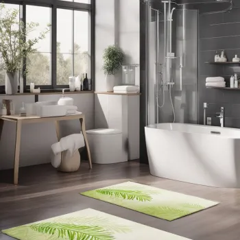 Set covorase de baie, Cartwright, CT-5311, Poliester, Multicolor imagine