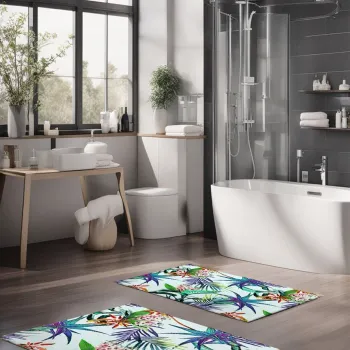 Set covorase de baie, Cartwright, CT-5313, Poliester, Multicolor imagine