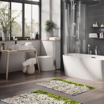 Set covorase de baie, Cartwright, CT-5315, Poliester, Multicolor imagine