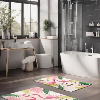 Set covorase de baie, Cartwright, CT-5318, Poliester, Multicolor imagine