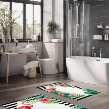 Set covorase de baie, Cartwright, CT-5319, Poliester, Multicolor imagine