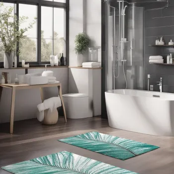 Set covorase de baie, Cartwright, CT-5320, Poliester, Multicolor imagine