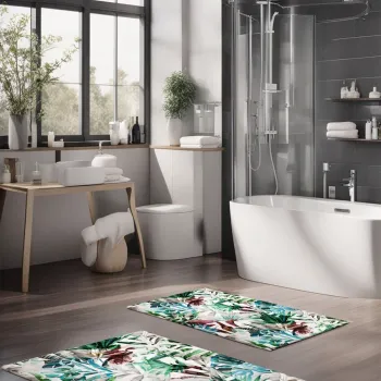 Set covorase de baie, Cartwright, CT-5323, Poliester, Multicolor imagine