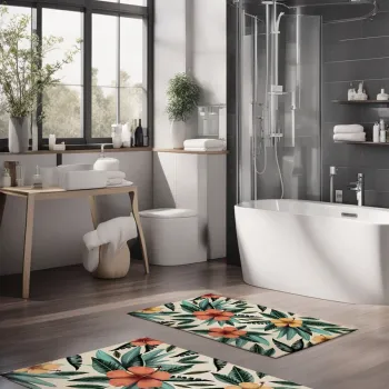 Set covorase de baie, Cartwright, CT-5325, Poliester, Multicolor imagine