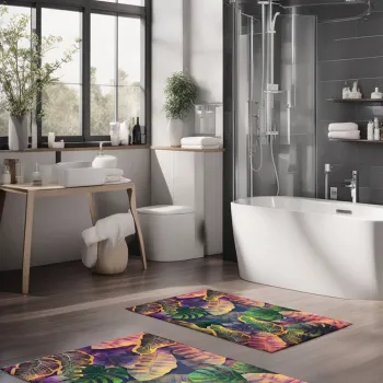 Set covorase de baie, Cartwright, CT-5330, Poliester, Multicolor imagine