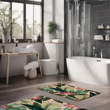 Set covorase de baie, Cartwright, CT-5331, Poliester, Multicolor imagine