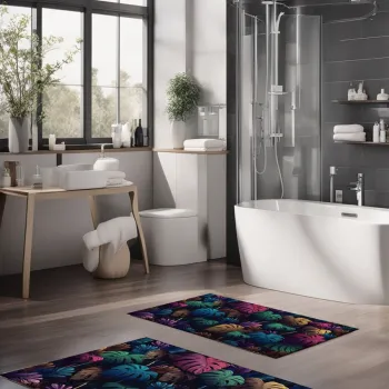 Set covorase de baie, Cartwright, CT-5334, Poliester, Multicolor imagine