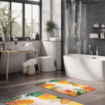 Set covorase de baie, Cartwright, CT-5337, Poliester, Multicolor imagine