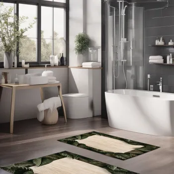 Set covorase de baie, Cartwright, CT-5339, Poliester, Multicolor imagine