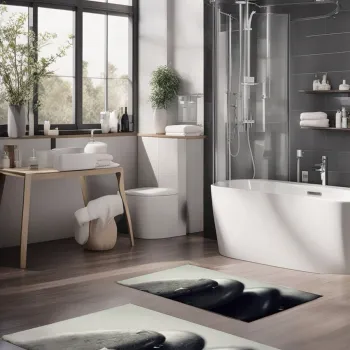 Set covorase de baie, Cartwright, CT-5341, Poliester, Multicolor imagine