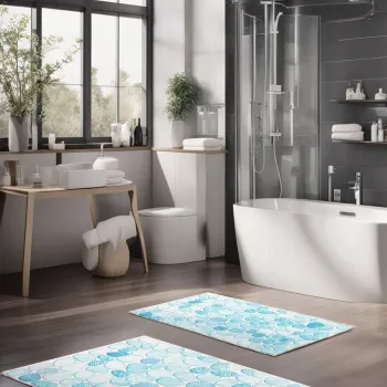 Set covorase de baie, Cartwright, CT-5345, Poliester, Multicolor imagine