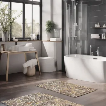 Set covorase de baie, Cartwright, CT-5346, Poliester, Multicolor imagine