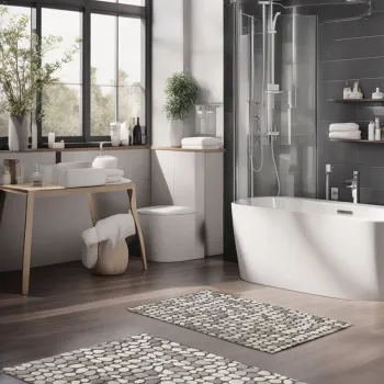 Set covorase de baie, Cartwright, CT-5347, Poliester, Multicolor imagine