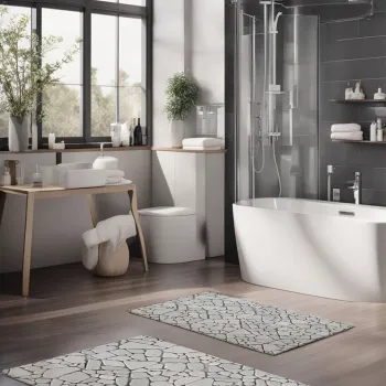 Set covorase de baie, Cartwright, CT-5348, Poliester, Multicolor imagine