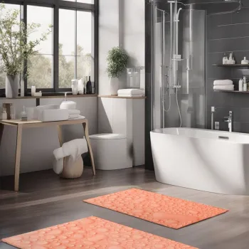 Set covorase de baie, Cartwright, CT-5354, Poliester, Multicolor imagine