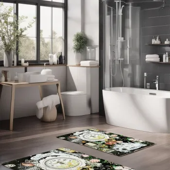 Set covorase de baie, Cartwright, CT-5357, Poliester, Multicolor imagine