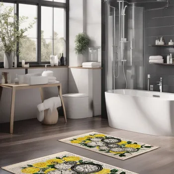 Set covorase de baie, Cartwright, CT-5358, Poliester, Multicolor imagine