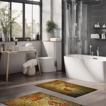 Set covorase de baie, Cartwright, CT-5359, Poliester, Multicolor imagine