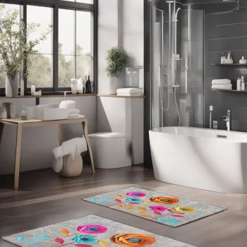 Set covorase de baie, Cartwright, CT-5360, Poliester, Multicolor imagine