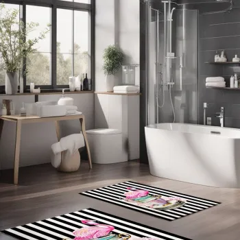 Set covorase de baie, Cartwright, CT-5362, Poliester, Multicolor imagine