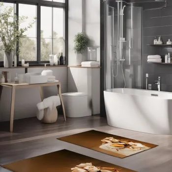 Set covorase de baie, Cartwright, CT-5368, Poliester, Multicolor imagine