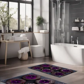 Set covorase de baie, Cartwright, CT-5369, Poliester, Multicolor imagine