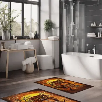 Set covorase de baie, Cartwright, CT-5373, Poliester, Multicolor imagine