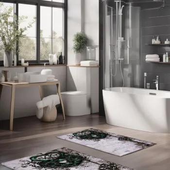 Set covorase de baie, Cartwright, CT-5376, Poliester, Multicolor imagine