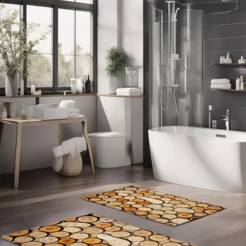 Set covorase de baie, Cartwright, CT-5382, Poliester, Multicolor imagine