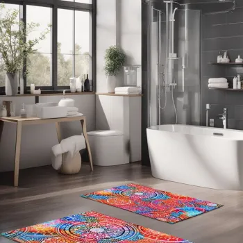 Set covorase de baie, Cartwright, CT-5390, Poliester, Multicolor imagine